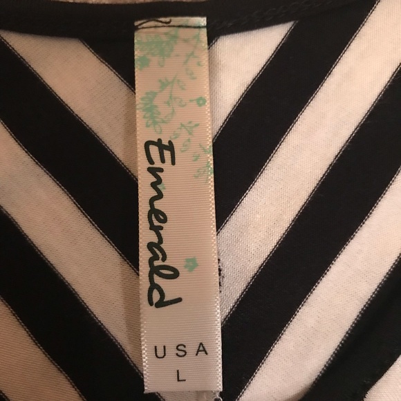 NWOT Striped Babydoll Tunic Top - Picture 3 of 4